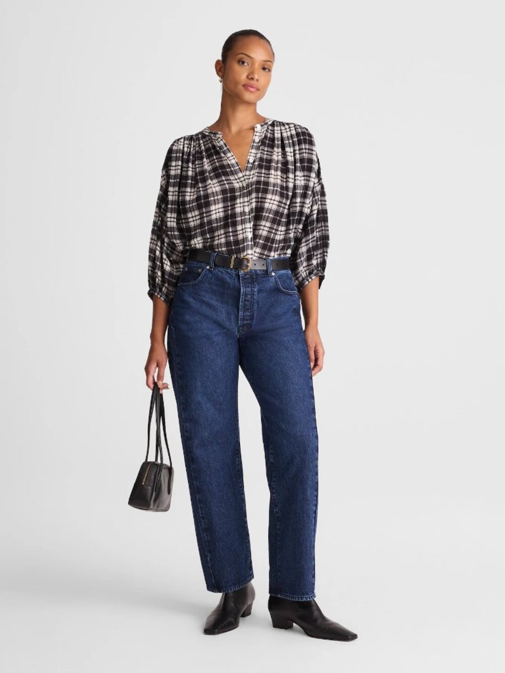 Madewell Tall Curvy Pieced Barrel-Leg Jeans – McKinney Wash - Picture 7 of 9